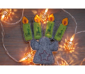 Stickserie ITH - 17 Blumenstecker Xmas